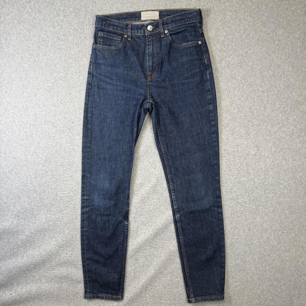 Everlane womens skinny jeans high rise dark wash blue size denim 27 regular 27R